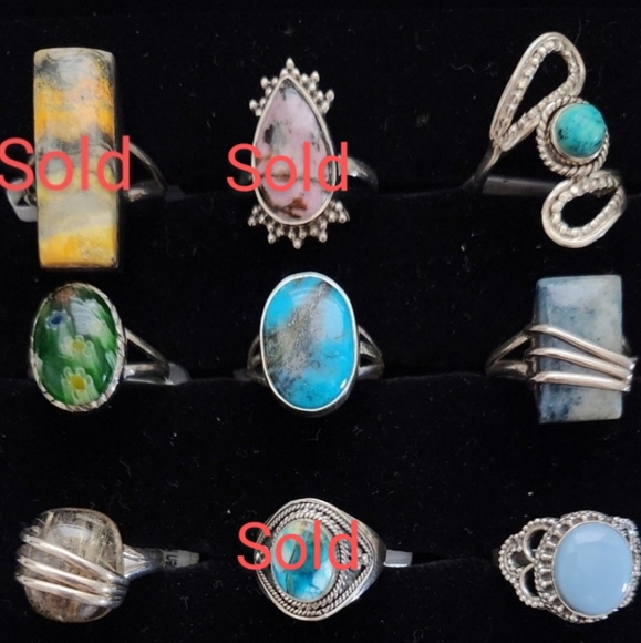 NEW Size 8.5 Genuine Sterling Silver Rings - Picture 5 of 8